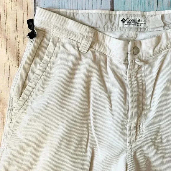 White corduroy Columbia pants - Picture 3 of 10